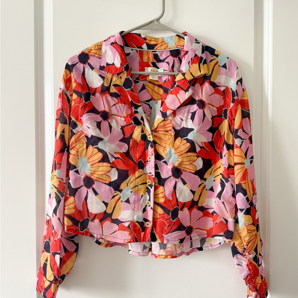 NWT Maeve by Anthropologie Colorful Blouse